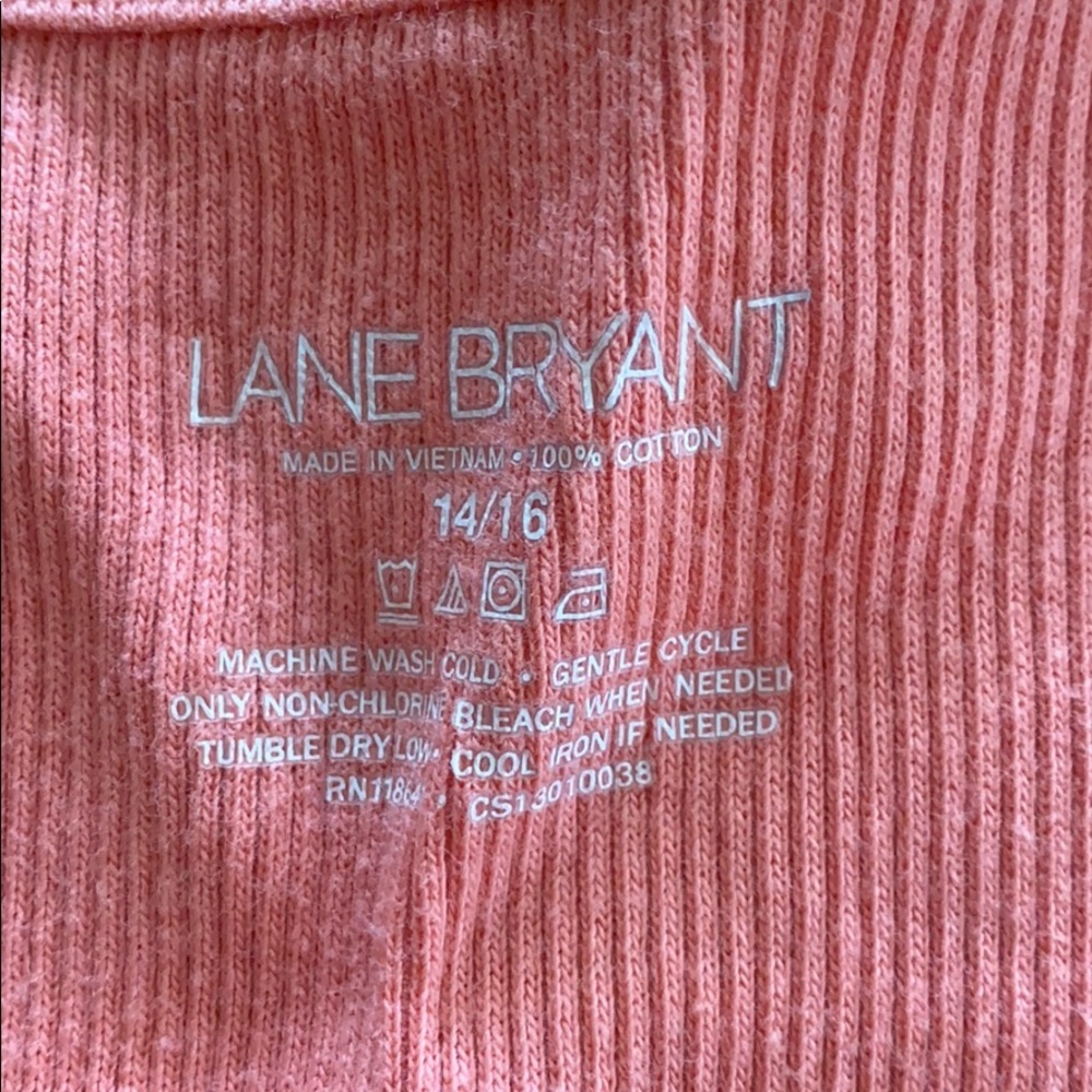 Lane Bryant Ribbed Tank Top 14/16 - Picture 3 of 3